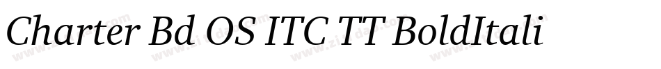 Charter Bd OS ITC TT BoldItalic字体转换